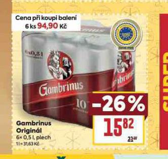 PIVO GAMBRINUS ORIGINL 10