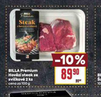 BILLA PREMIUM HOVZ STEAK ZE SVKOV