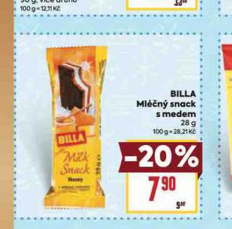 BILLA MLN SNACK S MEDEM