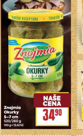 ZNOJMIA OKURKY 5-7 CM