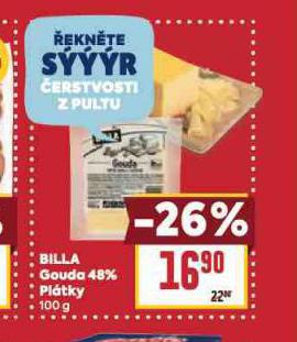 BILLA GOUDA 48% PLTKY