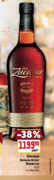 ZACAPA SOLERA GRAN RESERVA