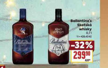 BALLANTINES SKOTSK WHISKY