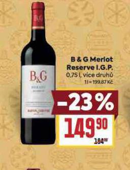 B&G MERLOT RESERVE I.G.P.