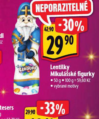 LENTILKY MIKULSK FIGURKY