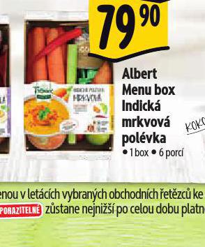 MENU BOX INDICK MRKVOV POLVKA