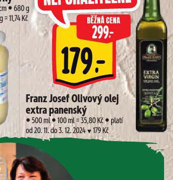 FRANZ JOSEF OLIVOV OLEJ EXTRA PANENSK