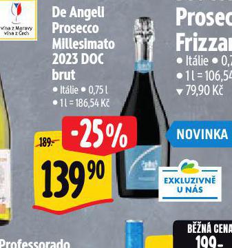 DE ANGELI PROSECCO MILLERIMATO