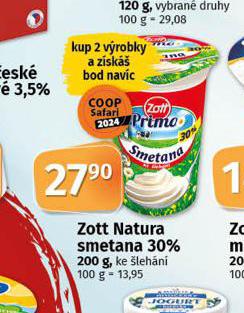 ZOTT NATURA SMETANA 30%