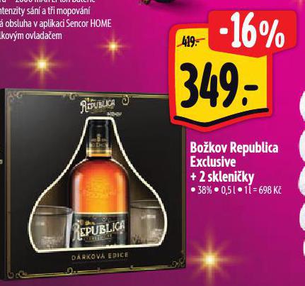 BOKOV REPUBLICA EXCLUSIVE + 2 SKLENIKY