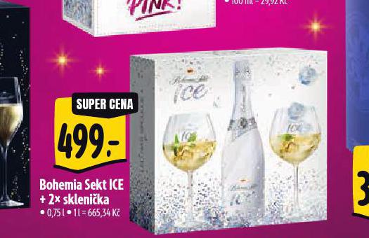 BOHEMIA SEKT ICE + 2 SKLENIKY