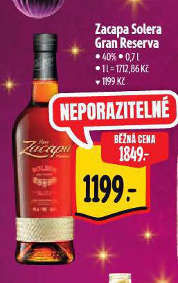 ZACAPA SOLERA GRAN RESERVA