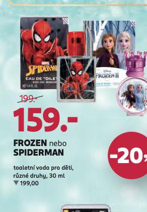 FROZEN, SPIDERMAN TOALETN VODA PRO DTI