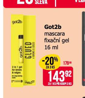 GOT2B MASCARA FIXAN GEL