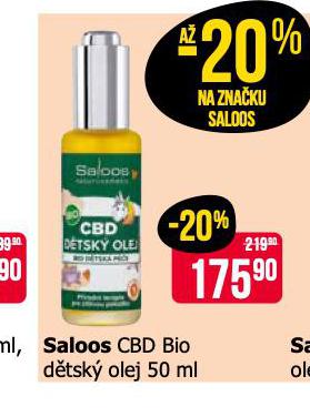 SALOOS CBD BIO DTSK OLEJ