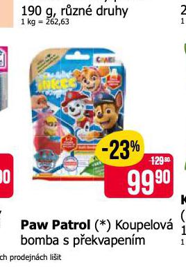 PAW PATROL KOUPELOV PNA