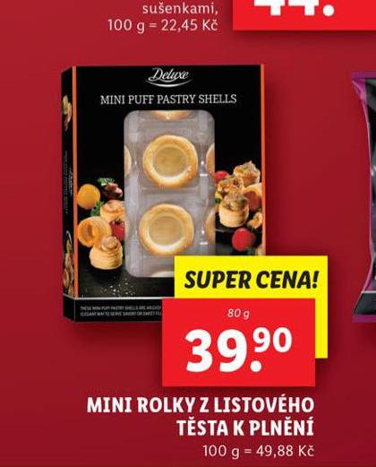 MINI ROLKY Z LISTOVHO TSTA K PLNN