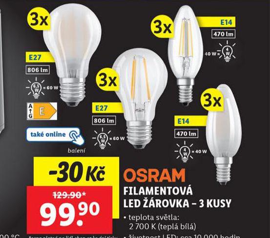 OSRAM LED FILAMENTOV ROVKA