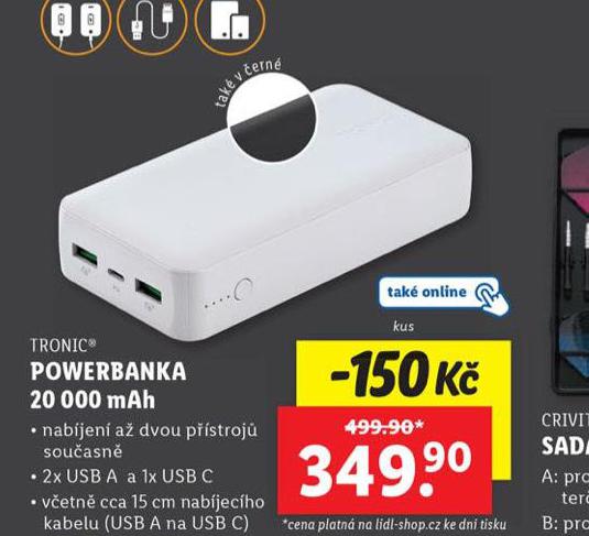 POWERBANKA 20 000 mAh