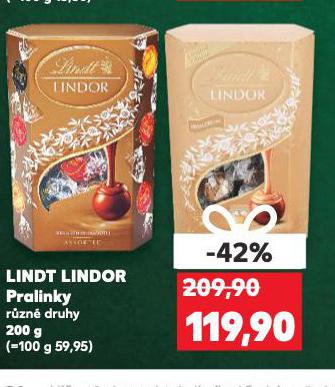 LINDT LINDOR PRALINKY