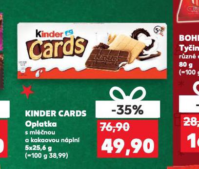 KINDER CARDS OPLATKA