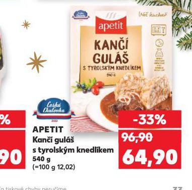 APETIT KAN GUL S TYROLSKM KNEDLKEM