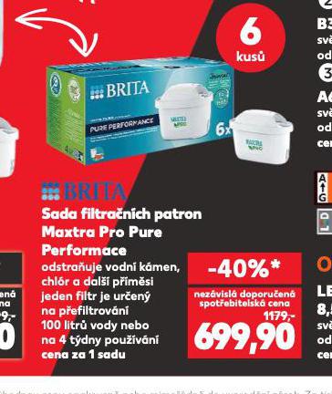 BRITA SADA FILTRANCH PATRON MAXTRA PRO PURE PERFORMACE