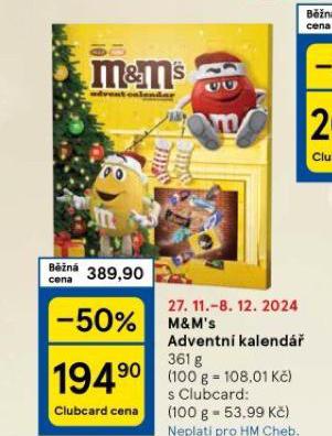 M&M'S ADVENTN KALEND