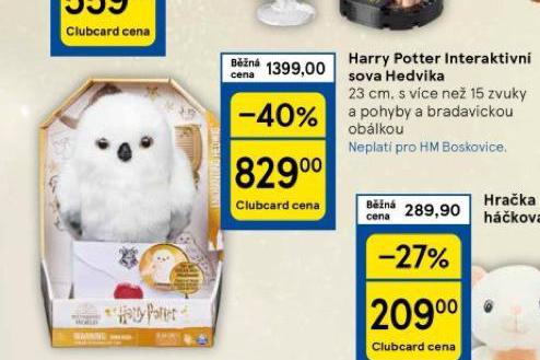 HARRY POTTER INTERAKTIVN SOVA HEDVIKA