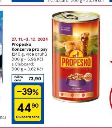 PROPESKO KONZERVA PRO PSY