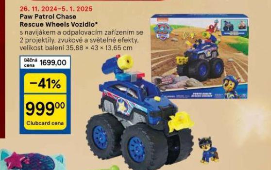 PAW PATROL CHASE RESCUE WHEELS VOZIDLO