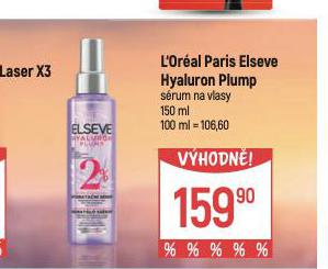 LOREAL PARIS ELSEVE HYALURON PLUMP SRUM NA VLASY