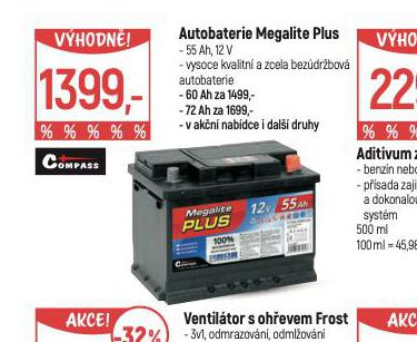 AUTOBATERIE MEGALITE PLUS 60 Ah