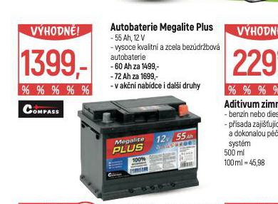 AUTOBATERIE MEGALITE PLUS 55 Ah