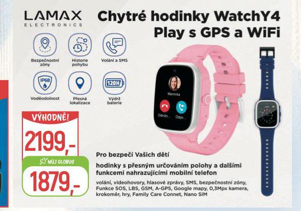 CHYTR HODINKY EWATCH Y4 PLAY S GPS A WI-FI