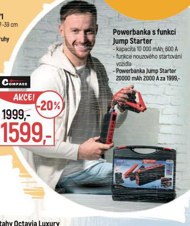 POWERBANKA S FUNKC JUMP STARTER