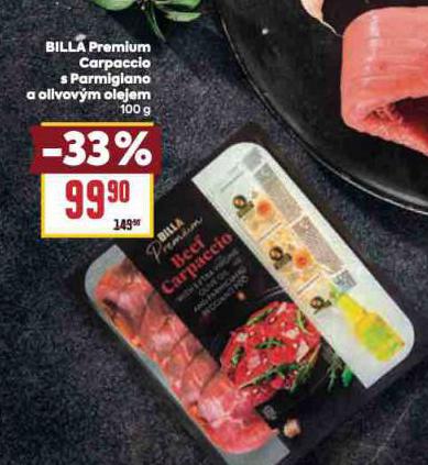 BILLA PREMIUM CARPACCIO S PARMIGIANO A OLIVOVM OELEJM