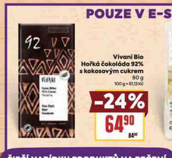 VIVANI BIO HOK OKOLDA 92% S KOKOSOVM CUKREM