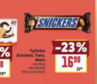 TYINKA SNICKERS, TWIX, MARS