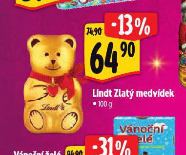 LINDT ZLAT MEDVDEK