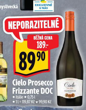 CIELO PROSECCO FRIZZANTE DOC