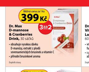 DR. MAX D-MANNOSE & CRANBERRIES DRINK