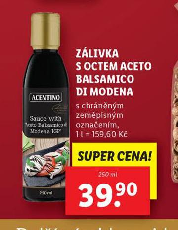 ZLIVKA S OCTEM ACETO BALSAMICO DI MODENA