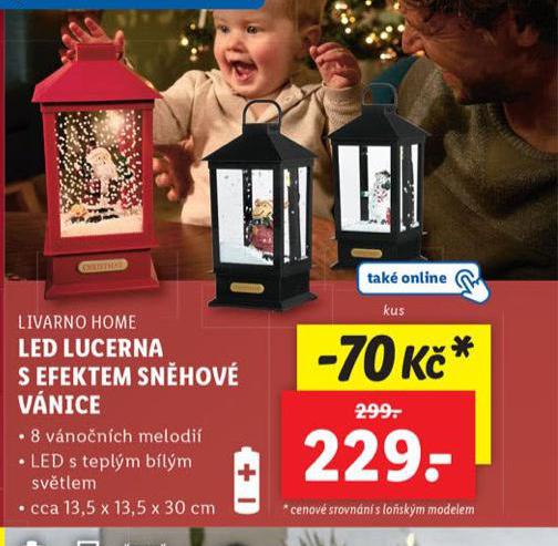 LED LUCERNA S EFEKTEM SNHOV VNICE