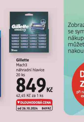 GILLETTE MACH3 NHRADN HLAVICE