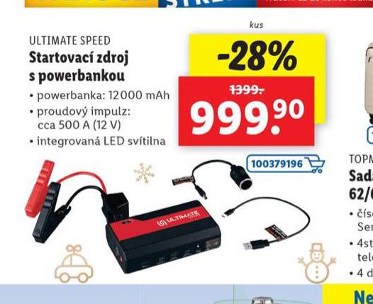 STARTOVAC ZDROJ S POWERBANKOU 12000 mAh