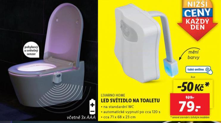 LED SVTIDLO NA TOALETU