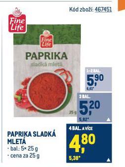 PAPRIKA SLADK MLET