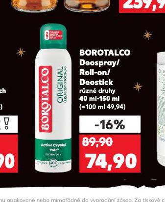 BOROTALCO DEOSPRAY / ROLL-ON, DEOSTICK