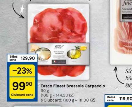 TESCO FINEST BRESAOLA CARPACCIO